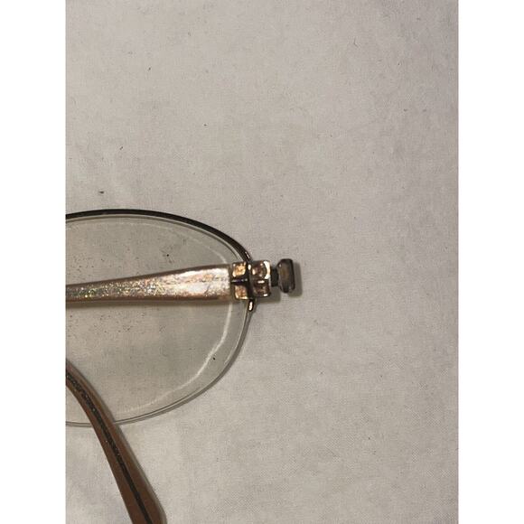 Celine Dion Eyes Beta Titanium Eyeglasses Frame Half Rimless 52-17-135 Rose Gold - Picture 3 of 6